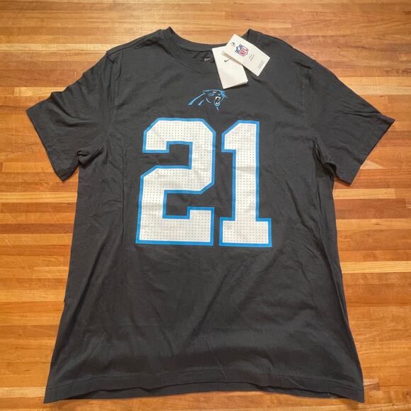 Nike mens Jeremy Chinn Black Carolina Panther tee shirt black Small - Picture 1 of 7